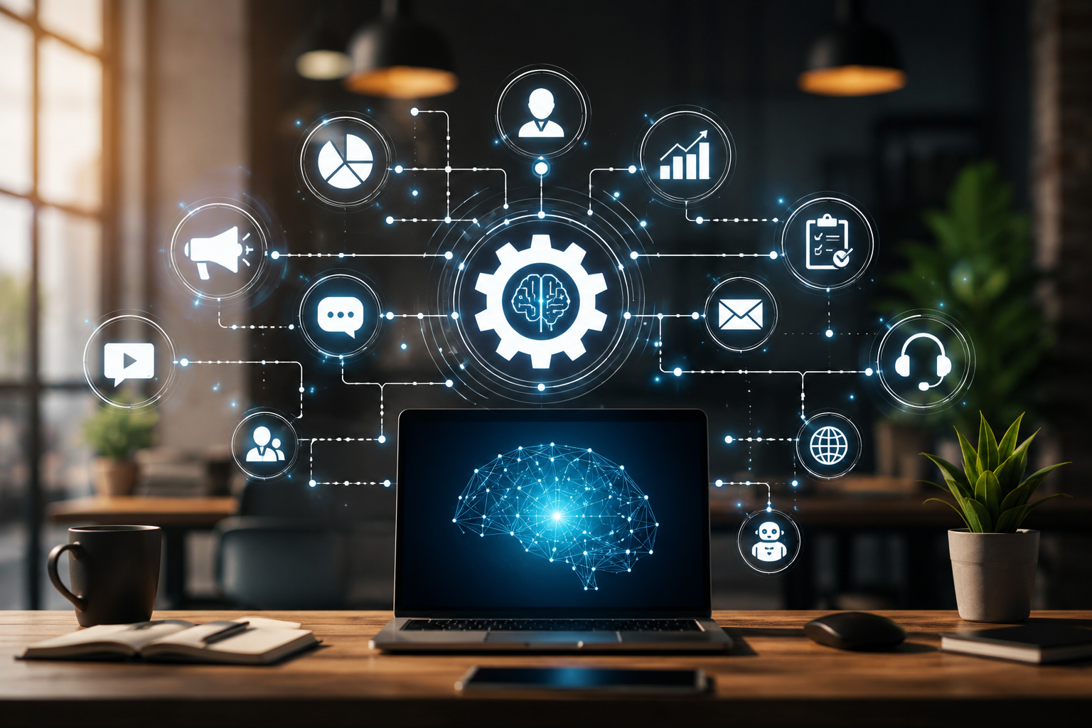 Visualization of profitable AI business models and automation systems
