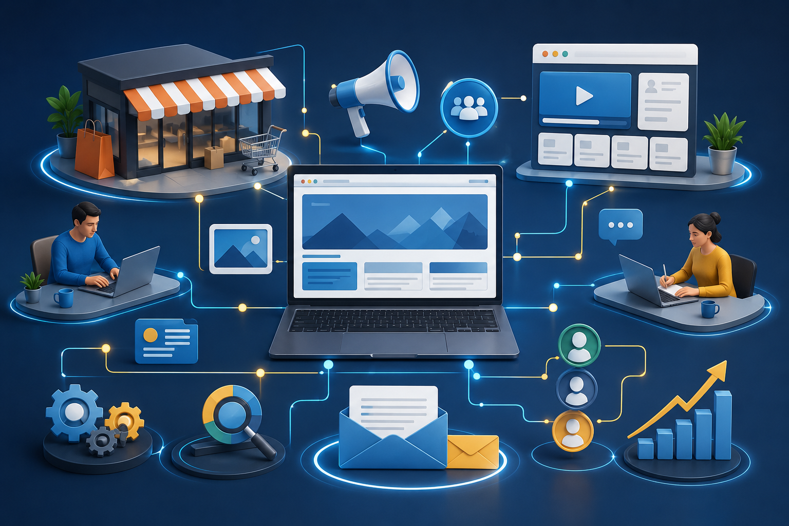 Digital customer acquisition channels for online businesses